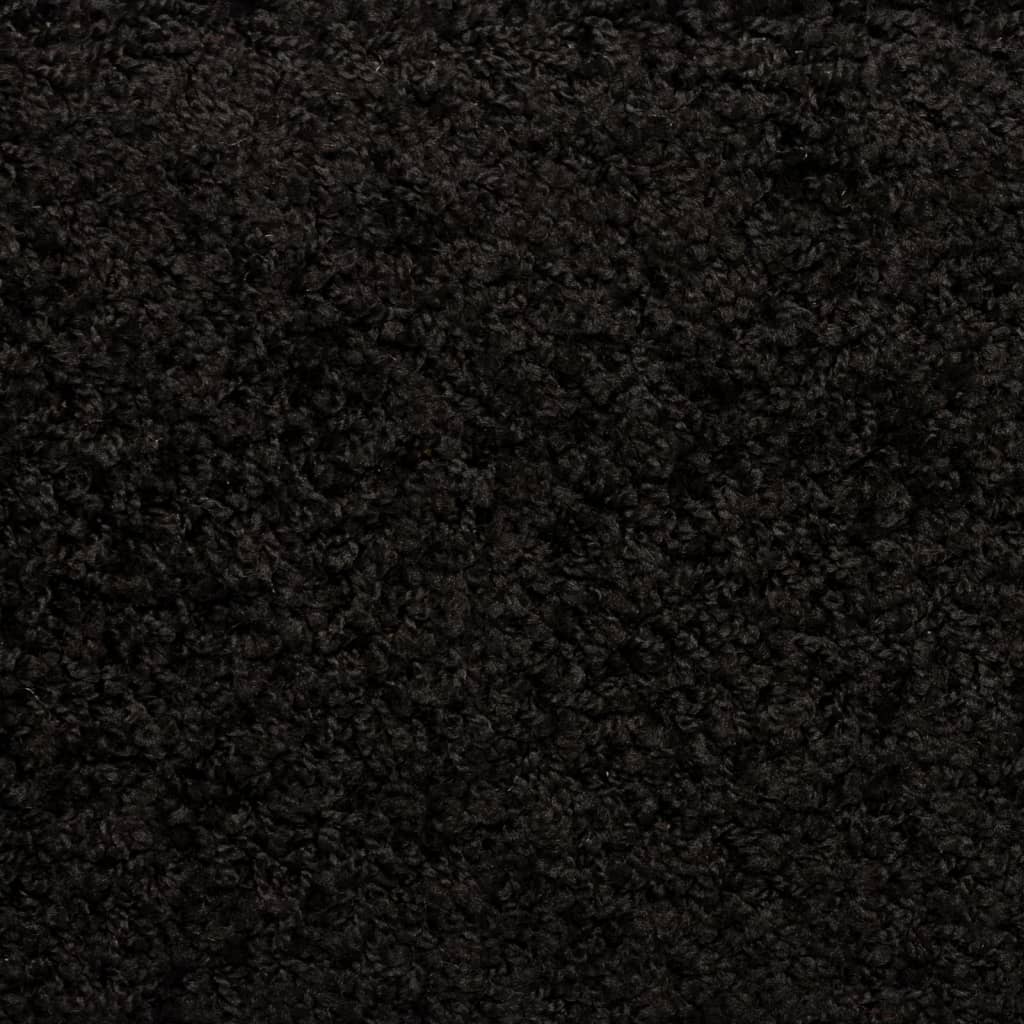 Laiptų kilimėliai, 10 vnt., juodi, 65x21x4 cm, stačiakampiai kraštai