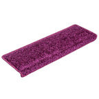 Laiptų kilimėliai, 10 vnt., 65x21x4 cm, violetiniai, stačiakampiai kraštai