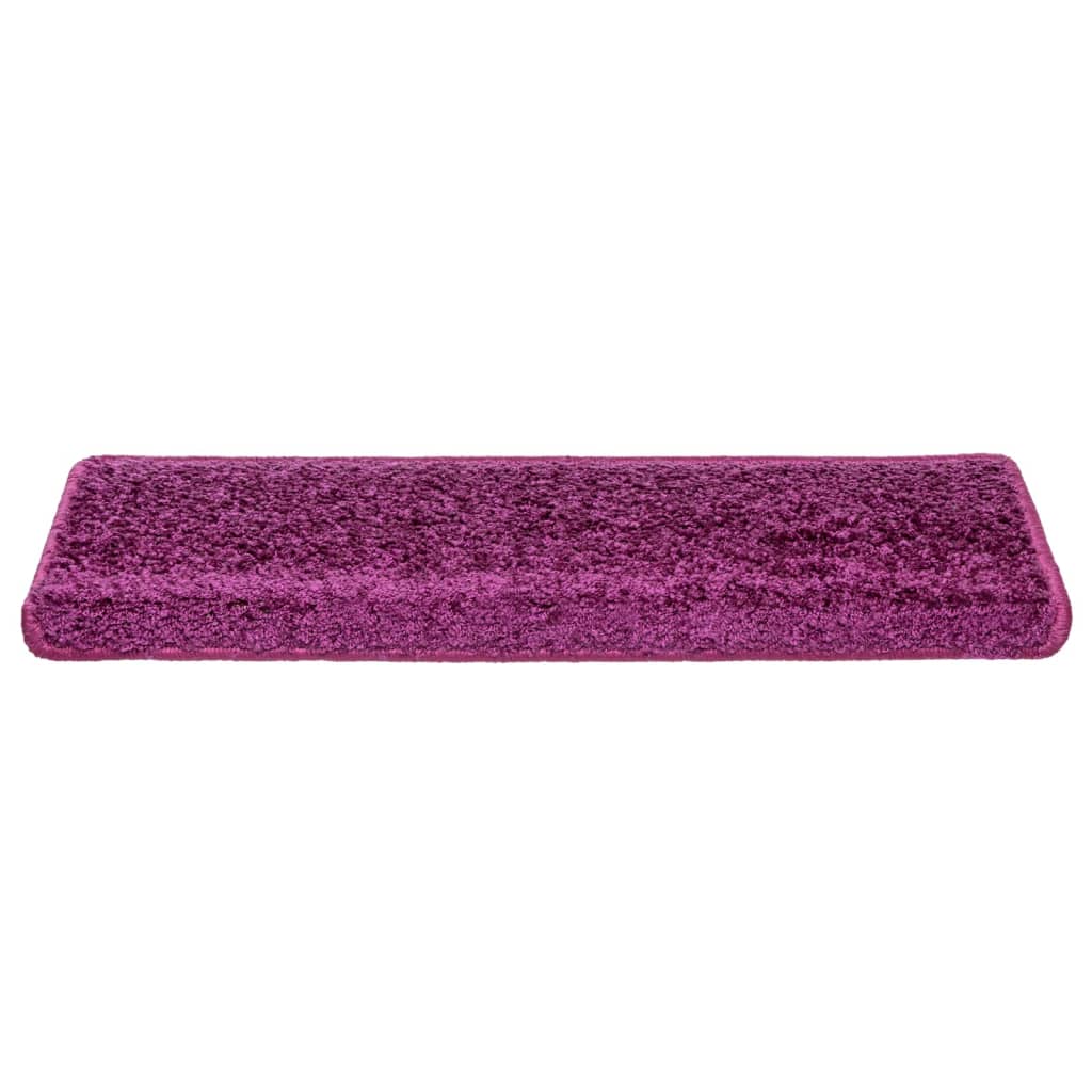 Laiptų kilimėliai, 10 vnt., 65x21x4 cm, violetiniai, stačiakampiai kraštai