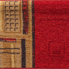 Lipnūs laiptų kilimėliai, 5vnt., raudonos spalvos, 65x21x4cm