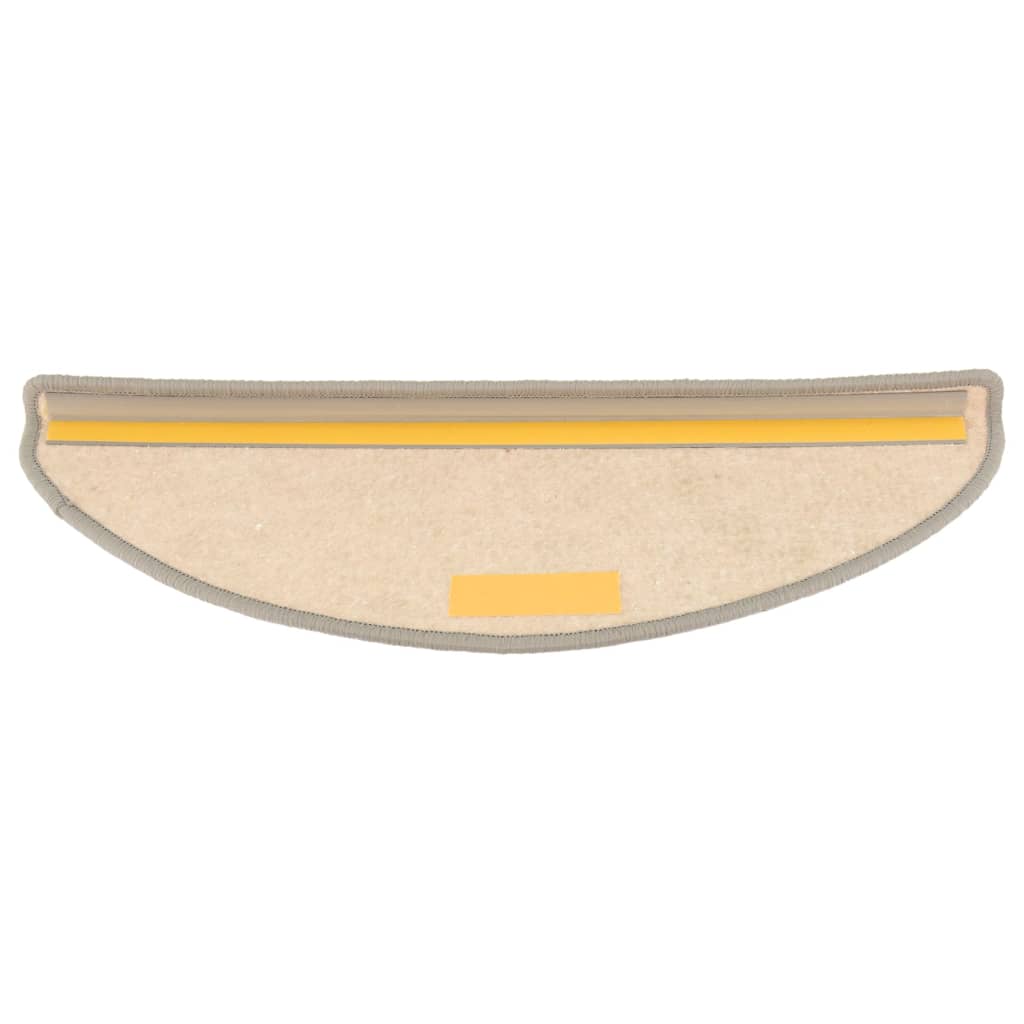 Laiptų kilimėliai, 15 vnt., 65x21x4 cm, sidabriniai, pusapvaliai, dideli