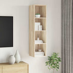 Sieninė TV spintelė, ąžuolo, 37x37x142,5cm, apdirbta mediena