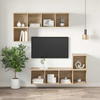 Sieninė TV spintelė, ąžuolo, 37x37x142,5cm, apdirbta mediena