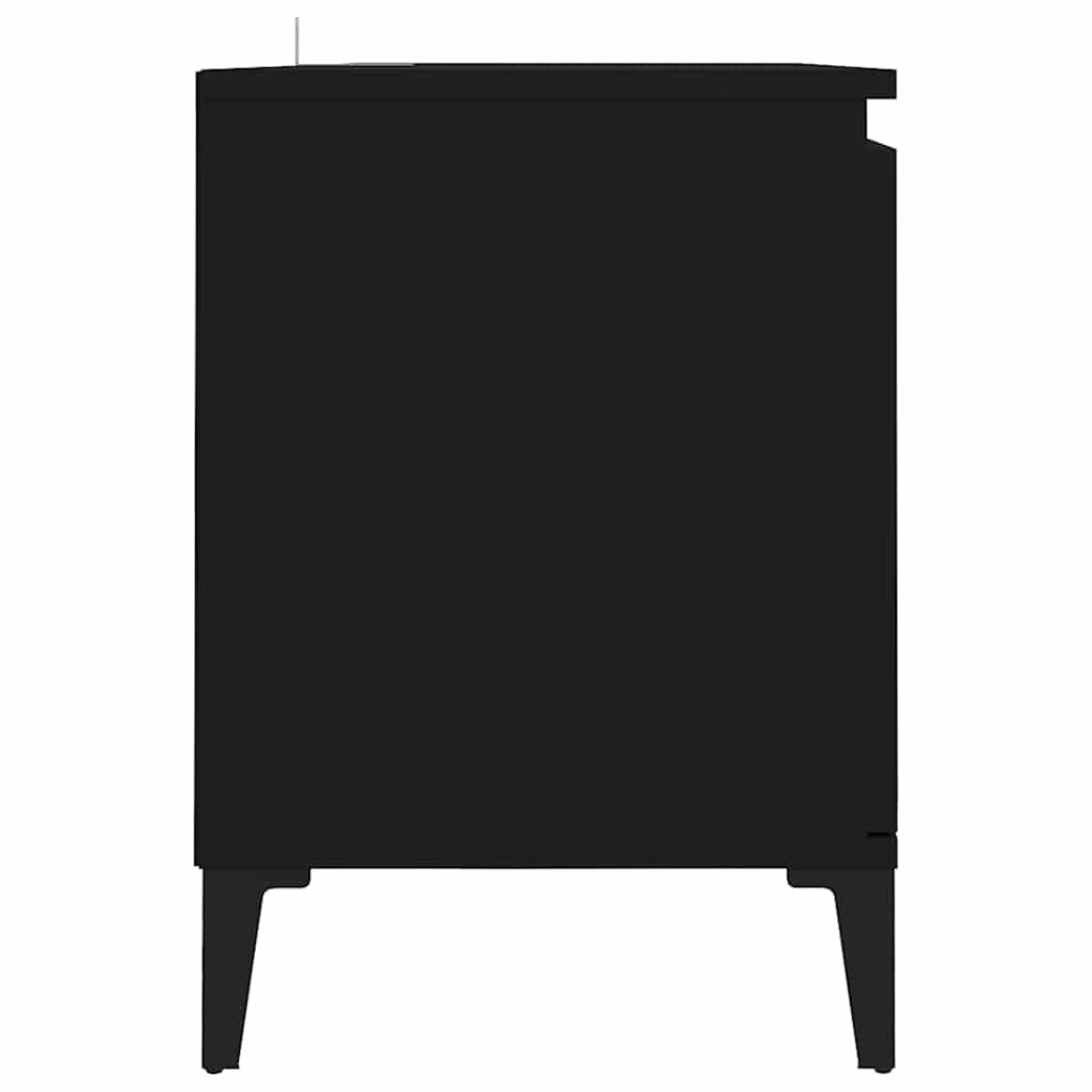 TV spintelė su metalinėmis kojelėmis, juoda, 103,5x35x50cm