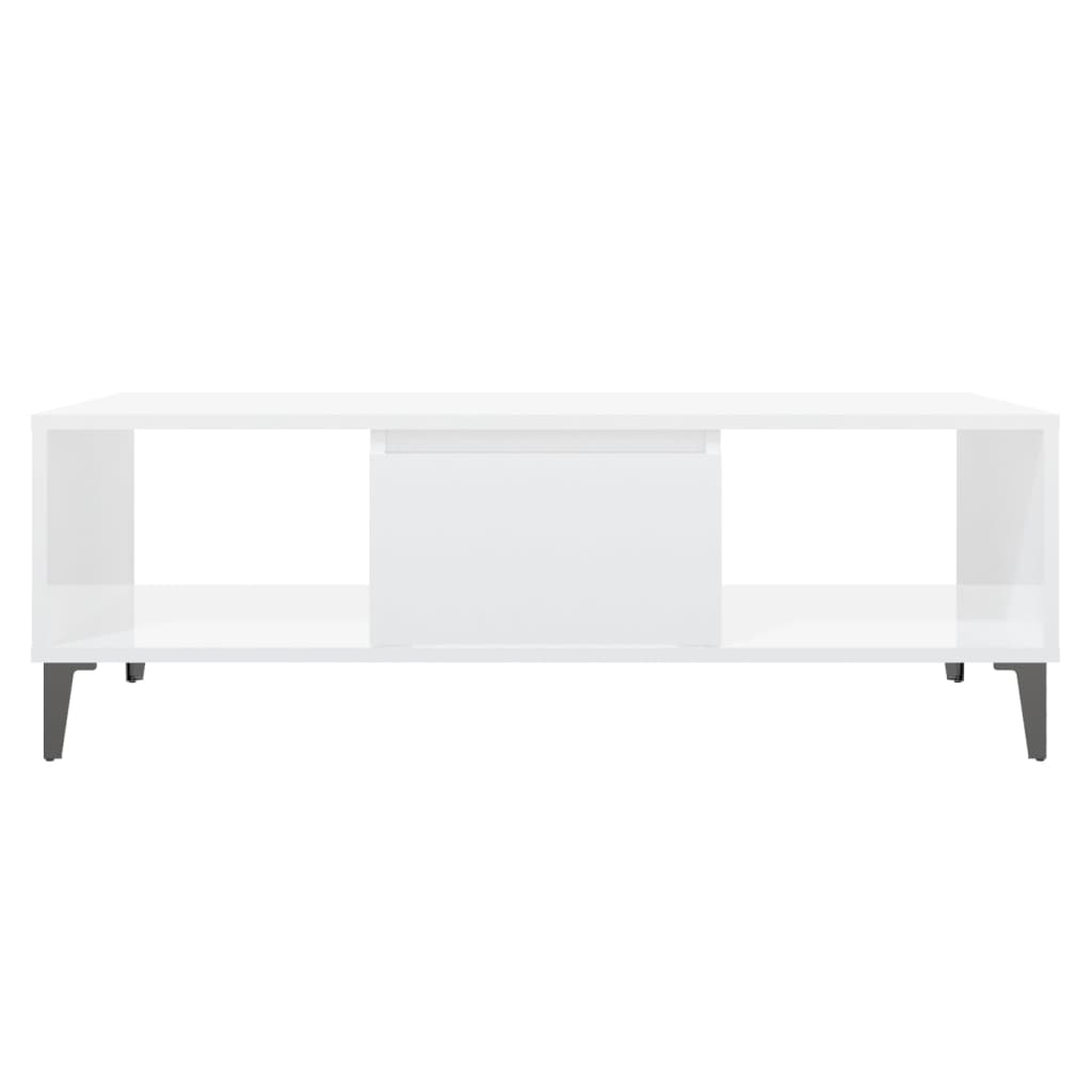 Kavos staliukas, baltas, 103,5x60x35cm, apdirbta mediena