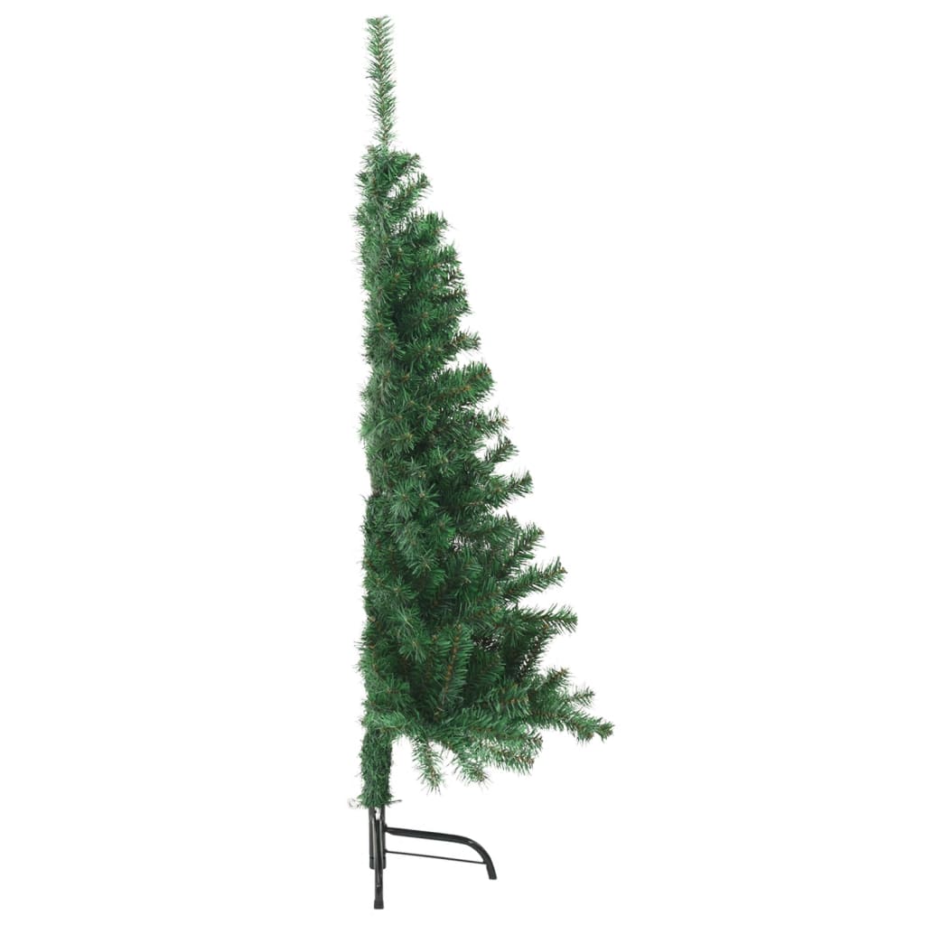 Dirbtinė pusinė Kalėdų eglutė su stovu, žalia, 120cm, PVC