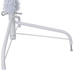 Dirbtinė pusinė Kalėdų eglutė su stovu, balta, 180cm, PVC