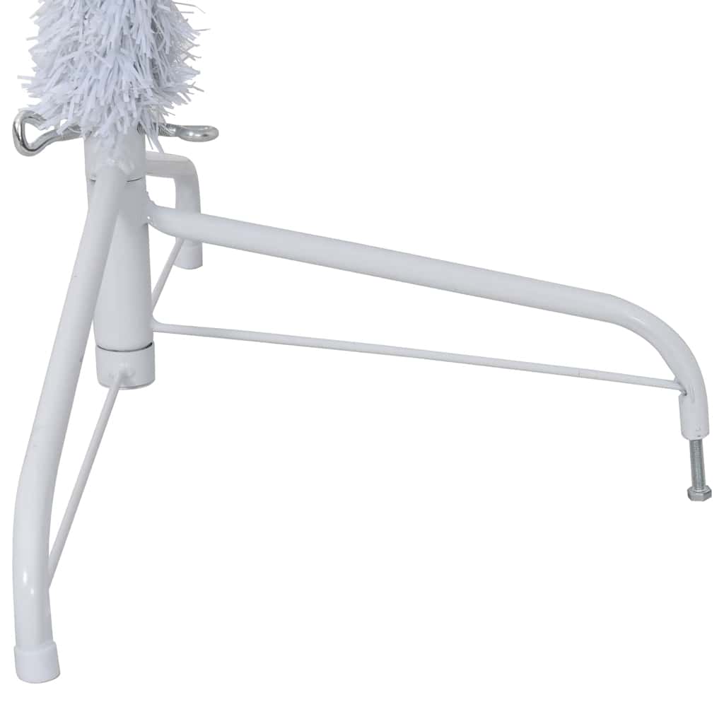 Dirbtinė pusinė Kalėdų eglutė su stovu, balta, 180cm, PVC