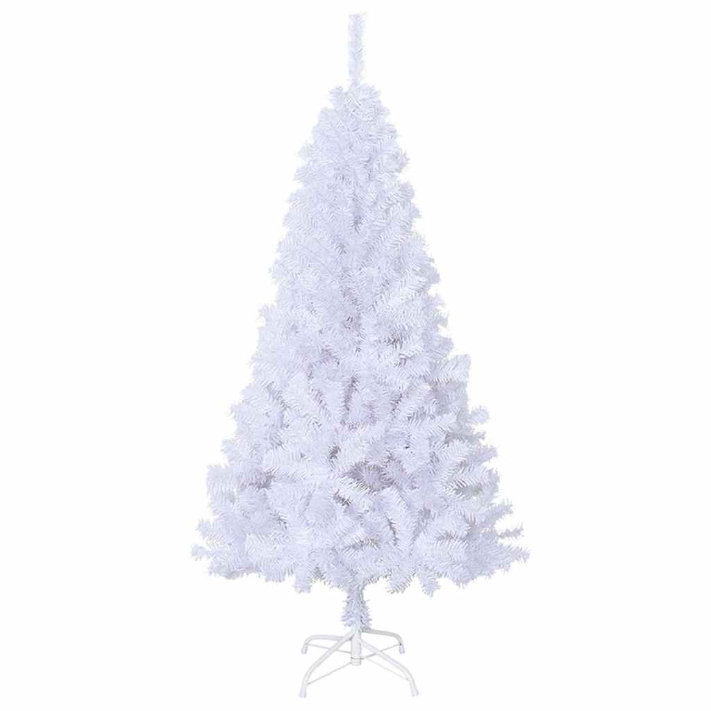 Dirbtinė Kalėdų eglutė su storomis šakomis, balta, 120cm, PVC