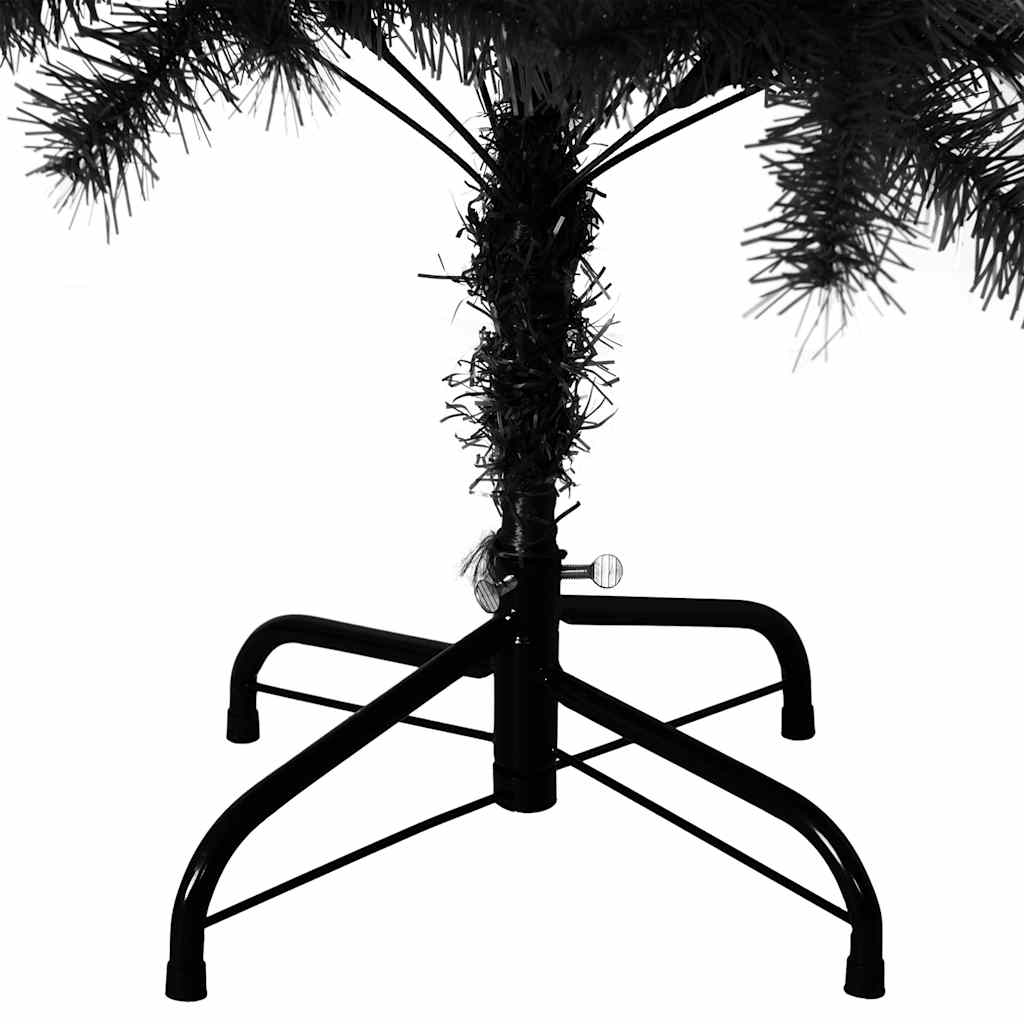 Dirbtinė Kalėdų eglutė su stovu, juodos spalvos, 120cm, PVC