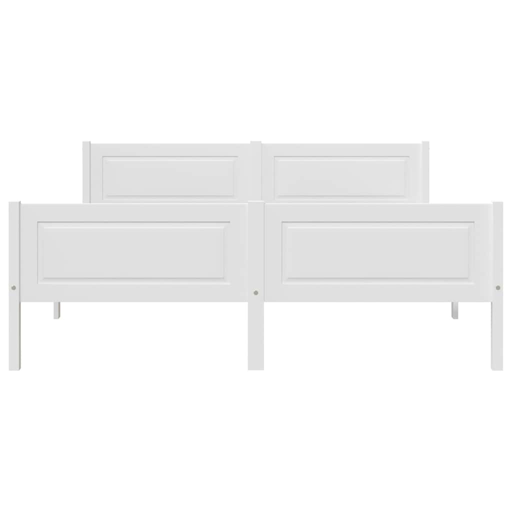 Lovos rėmas, baltas, 160x200cm, pušies medienos masyvas