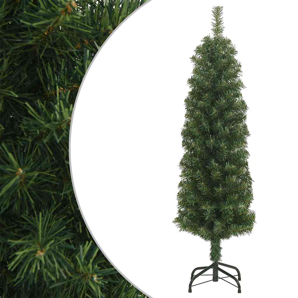 Plona dirbtinė Kalėdų eglutė su stovu, žalia, 120cm, PVC