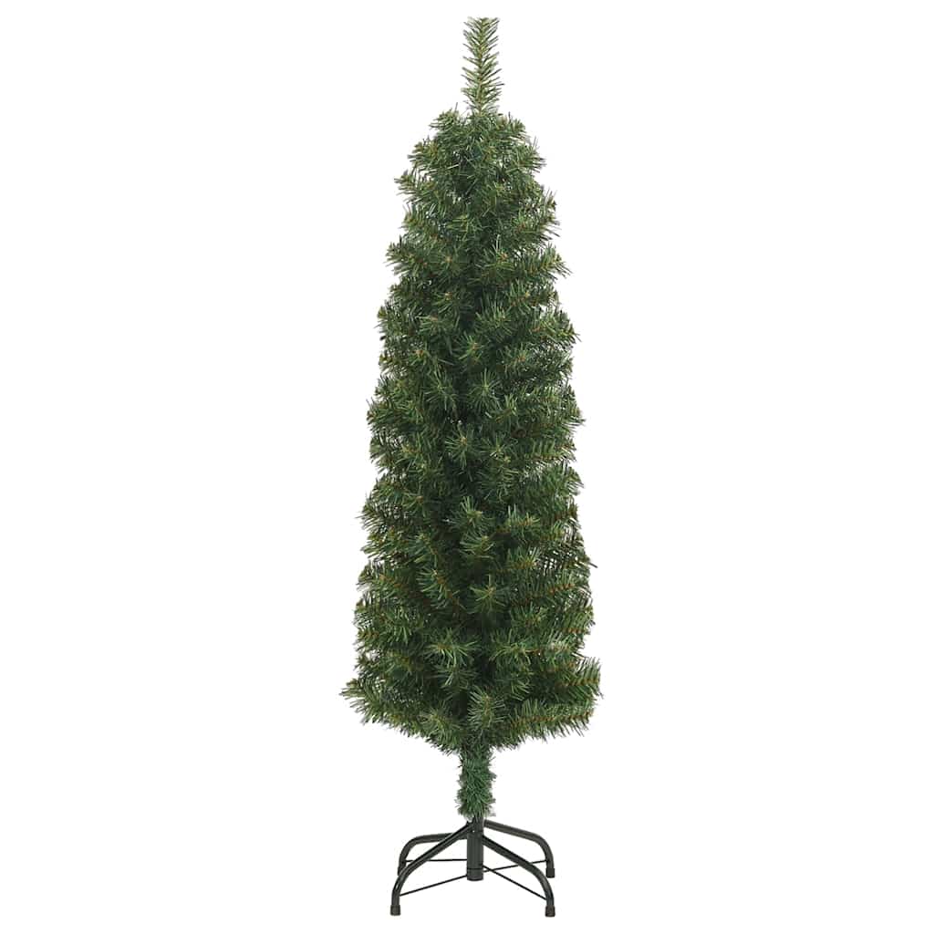 Plona dirbtinė Kalėdų eglutė su stovu, žalia, 120cm, PVC