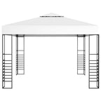 Sodo pavėsinė su lempučių girliandomis LED, balta, 3x3m