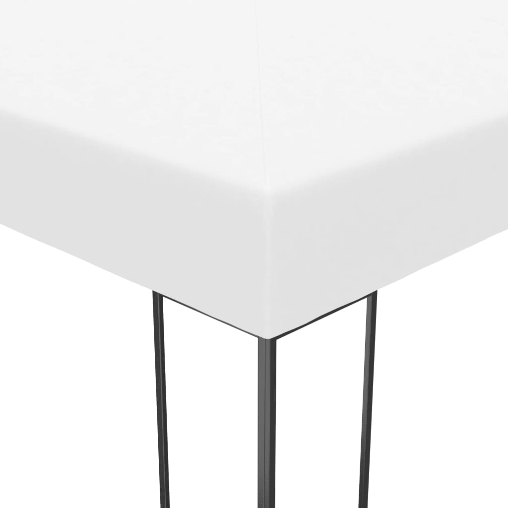 Sodo pavėsinė su lempučių girliandomis LED, balta, 3x3m