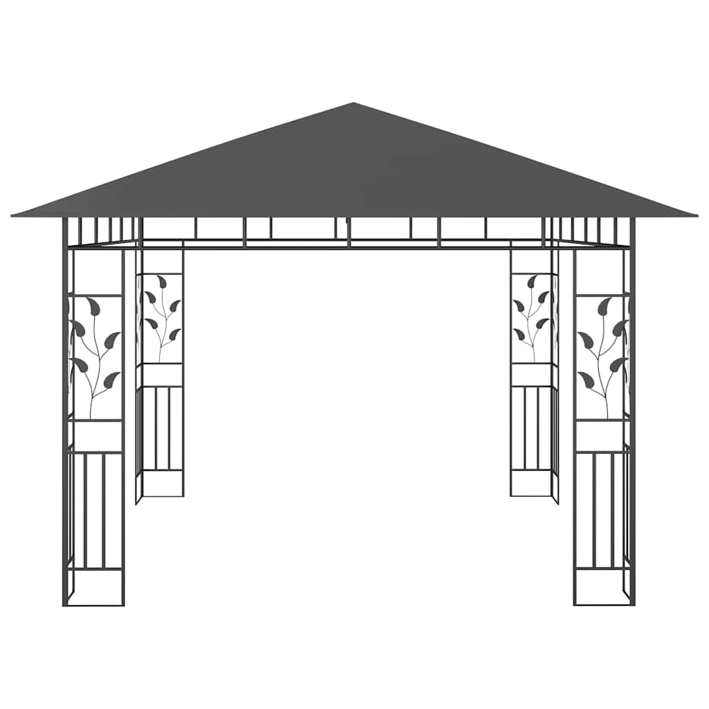 Išskleidžiama proginė palapinė, antracito sp., 3x3 m