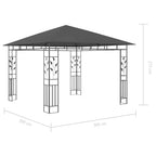 Išskleidžiama proginė palapinė, antracito sp., 3x3 m