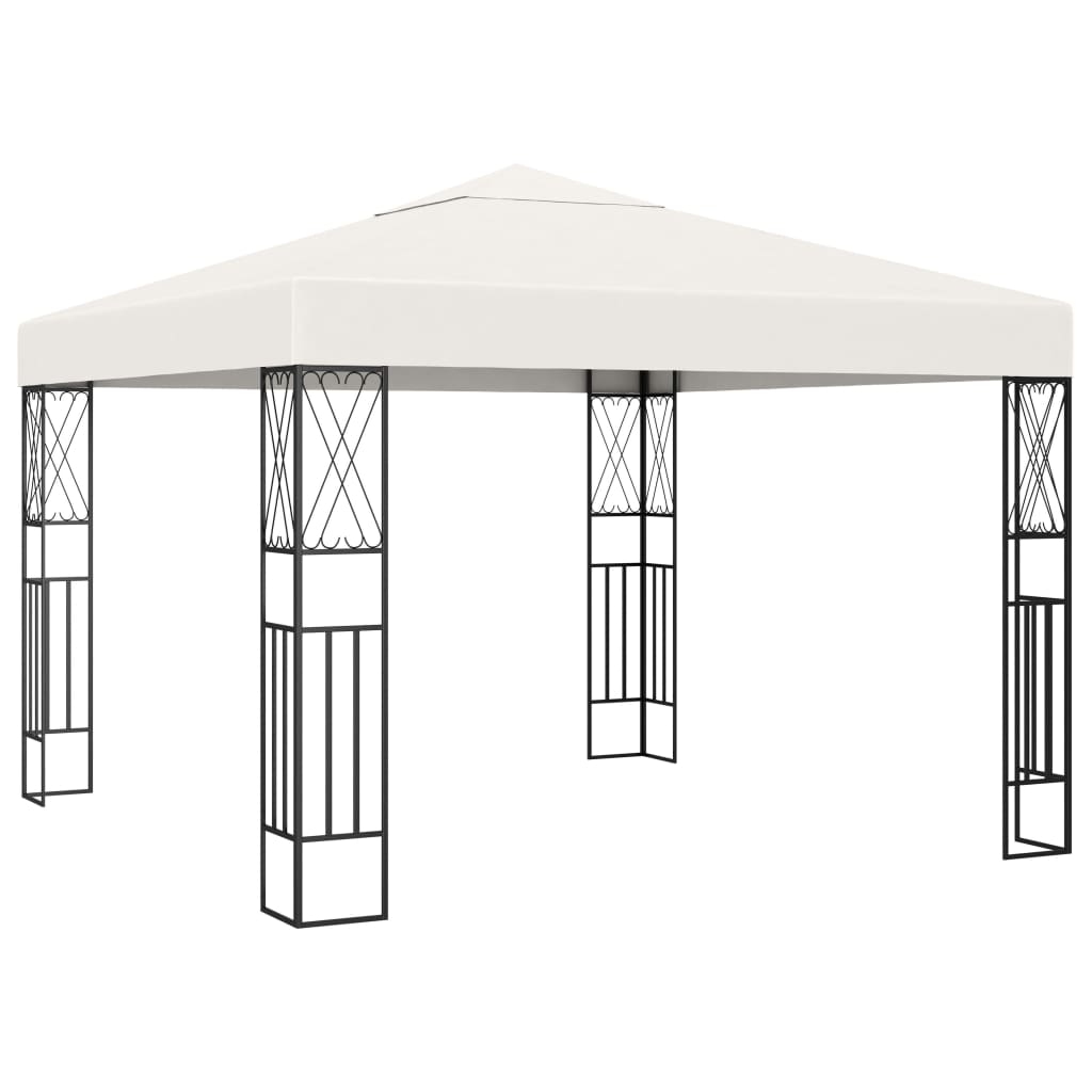 Pavėsinė su stogu, antracito, 4x3x2,5m, aliuminis ir plienas