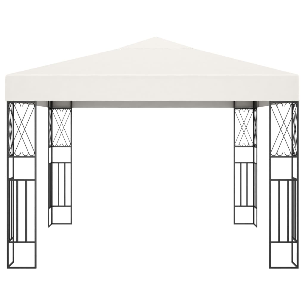 Pavėsinė su stogu, antracito, 4x3x2,5m, aliuminis ir plienas