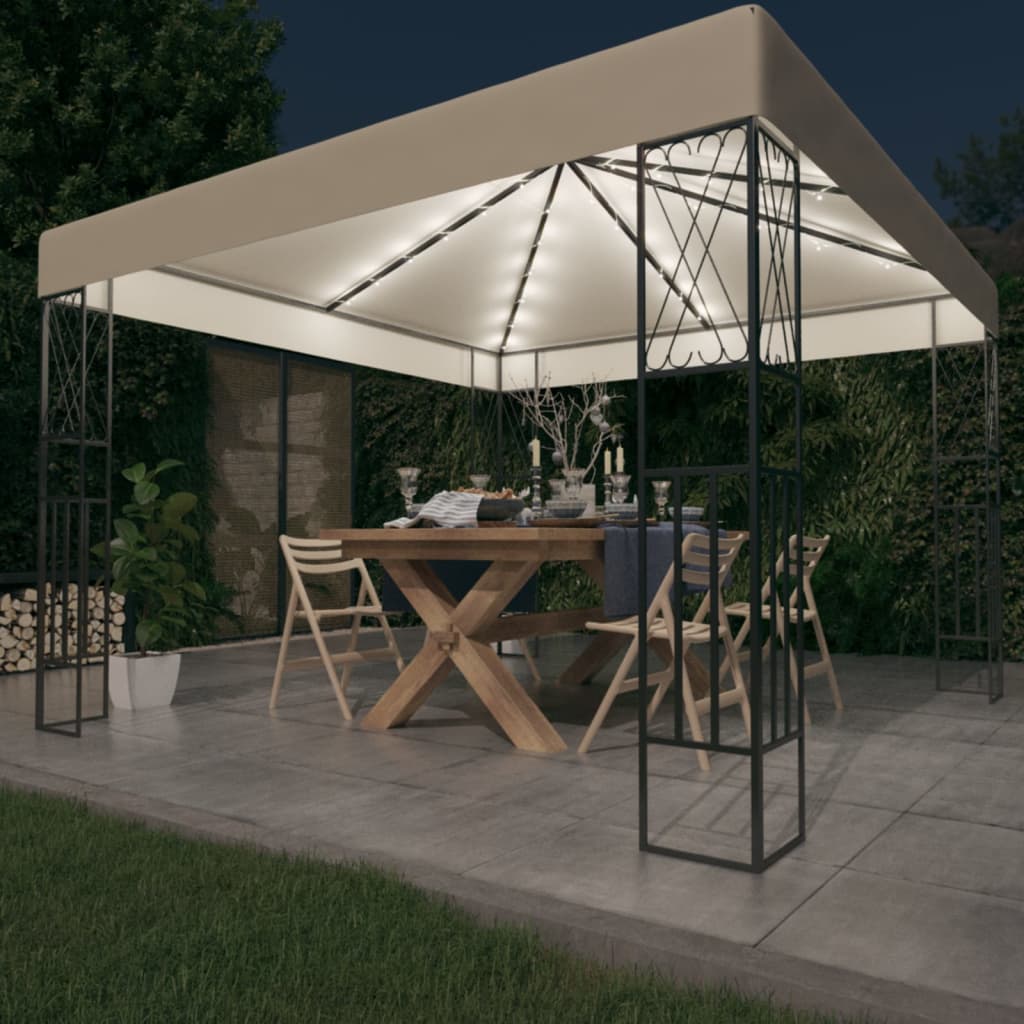 Pavėsinė su stogu, antracito, 4x3x2,5m, aliuminis ir plienas