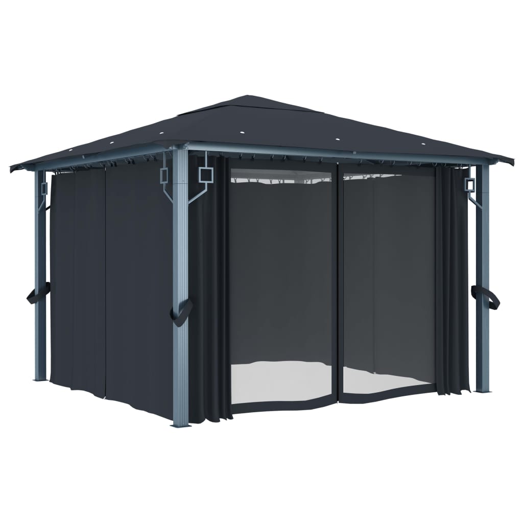 Prie sienos montuojama pavėsinė, kreminės spalvos, 3x3x2,5m