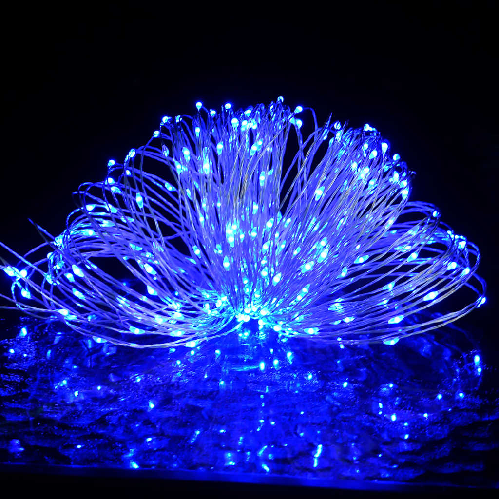 150 LED lempučių girlianda, mėlyna, 15m