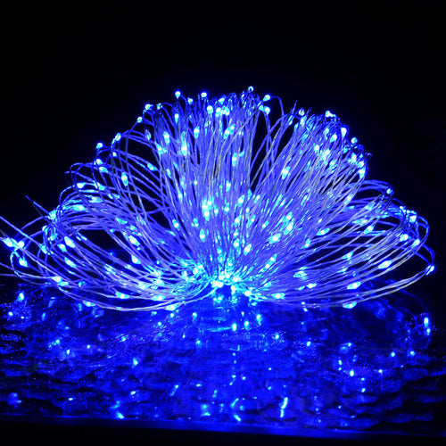 150 LED lempučių girlianda, mėlyna, 15m