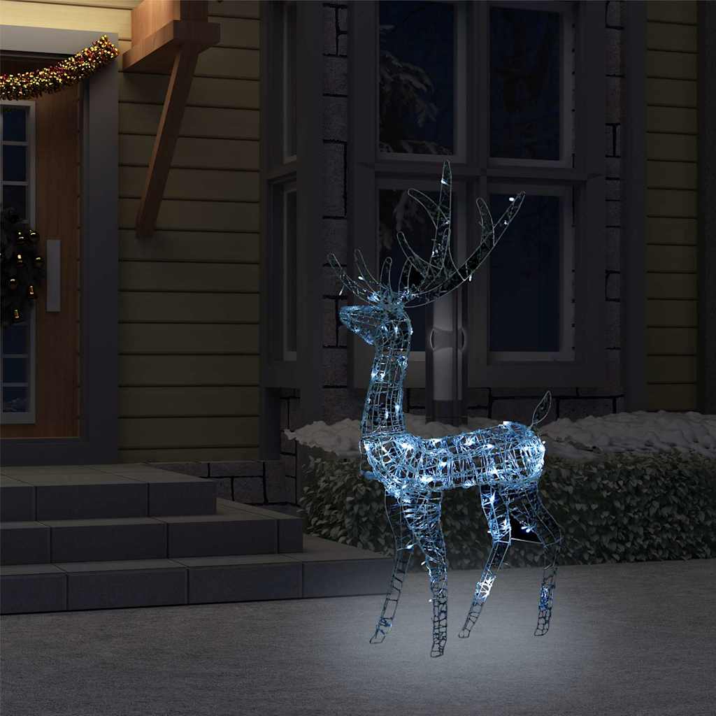 Kalėdinė dekoracija elnias, 120cm, akrilas, 140 šaltų baltų LED