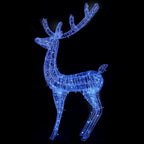 Kalėdinė dekoracija elnias, mėlyna, 180cm, akrilas, 250LED, XXL