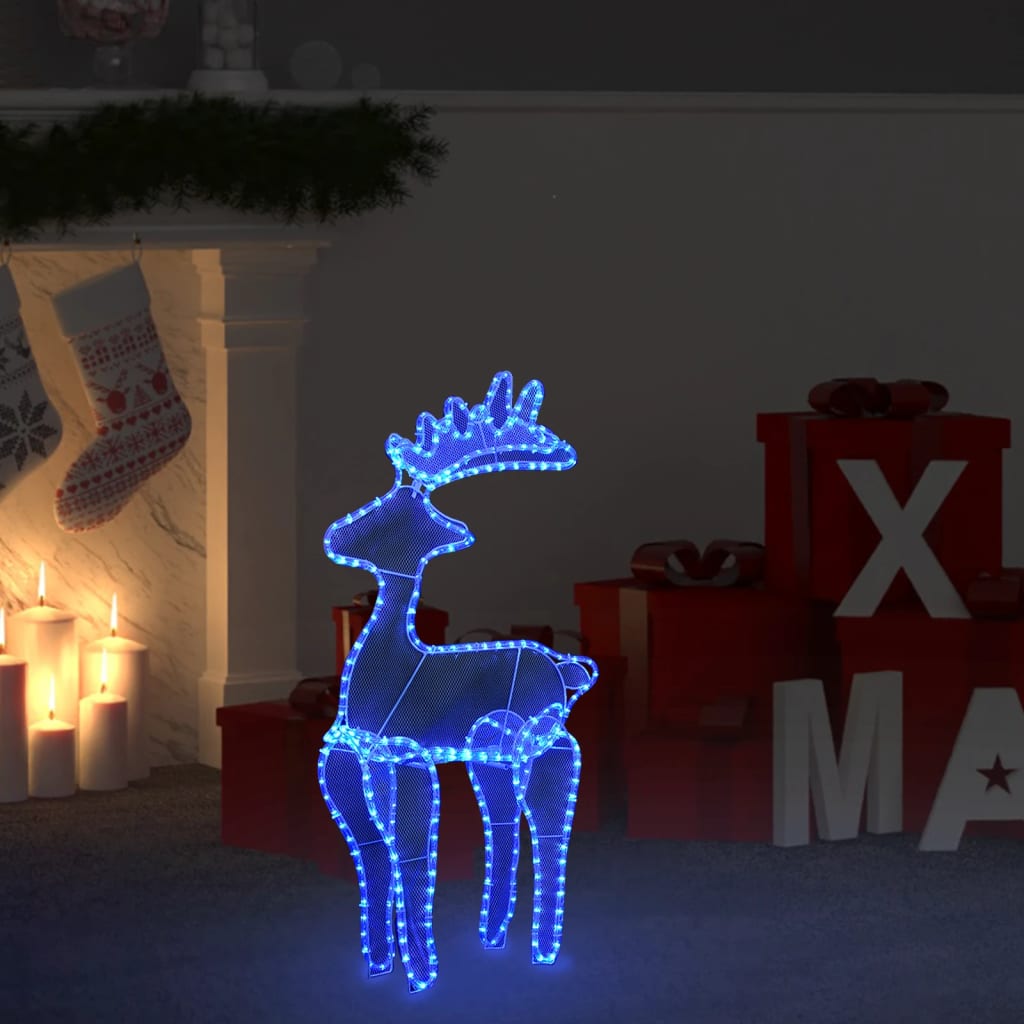 Kalėdų dekoracija elnias, 60x24x89cm, 306 LED, tinklinė
