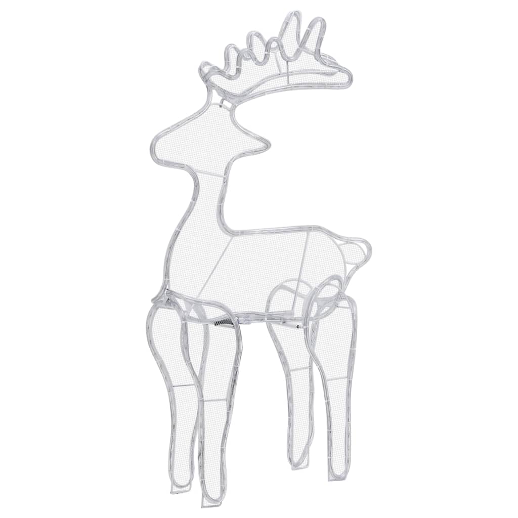 vidaXL Kalėdų dekoracija elnias, 60x24x89cm, 306 LED, tinklinė