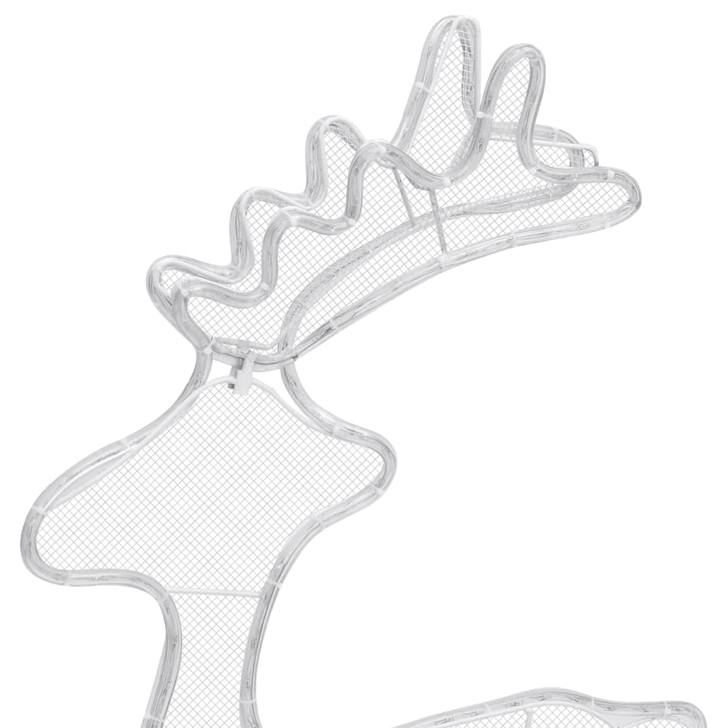 vidaXL Kalėdų dekoracija elnias, 60x24x89cm, 306 LED, tinklinė