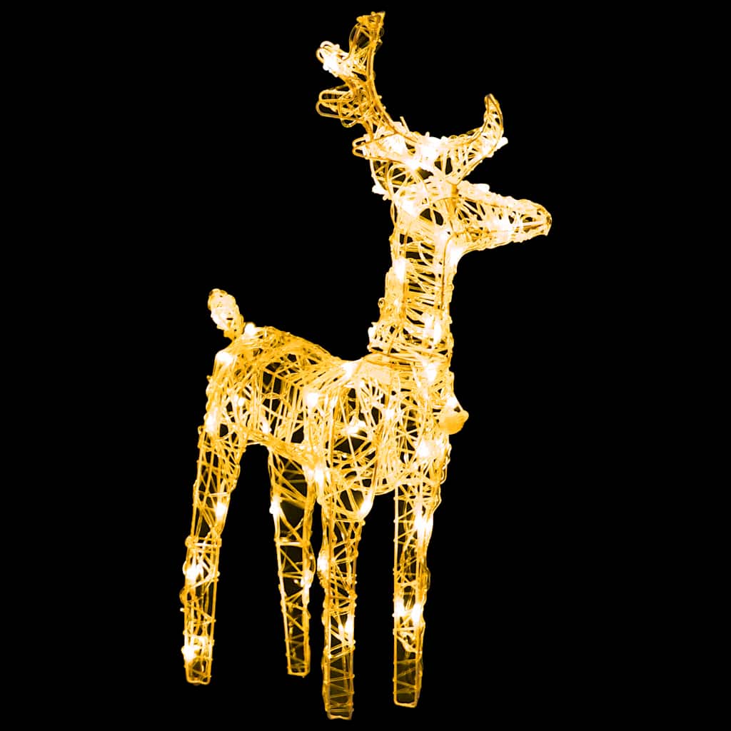 Kalėdų dekoracija elniai ir rogės, 130cm, akrilas, 160 LED