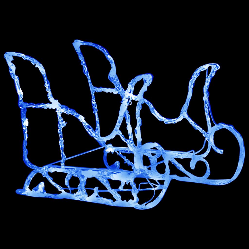 vidaXL Kalėdų dekoracija elniai ir rogės, 130cm, akrilas, 160 LED