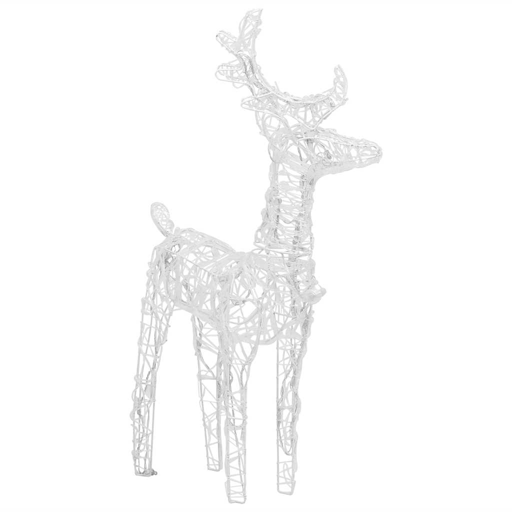 Kalėdų dekoracija elniai ir rogės, 130cm, akrilas, 160 LED