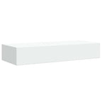 Sieninė lentyna su stalčiumi, baltos spalvos, 60x23,5x10cm, MDF