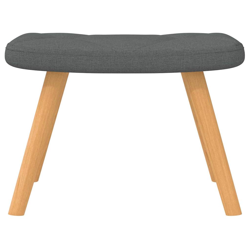 Supama kėdė su pakoja, tamsiai pilkos spalvos, audinys