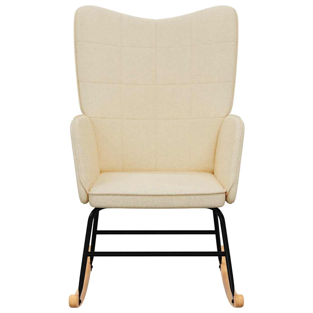 Supama kėdė, kreminės spalvos, audinys