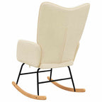 Supama kėdė, kreminės spalvos, audinys