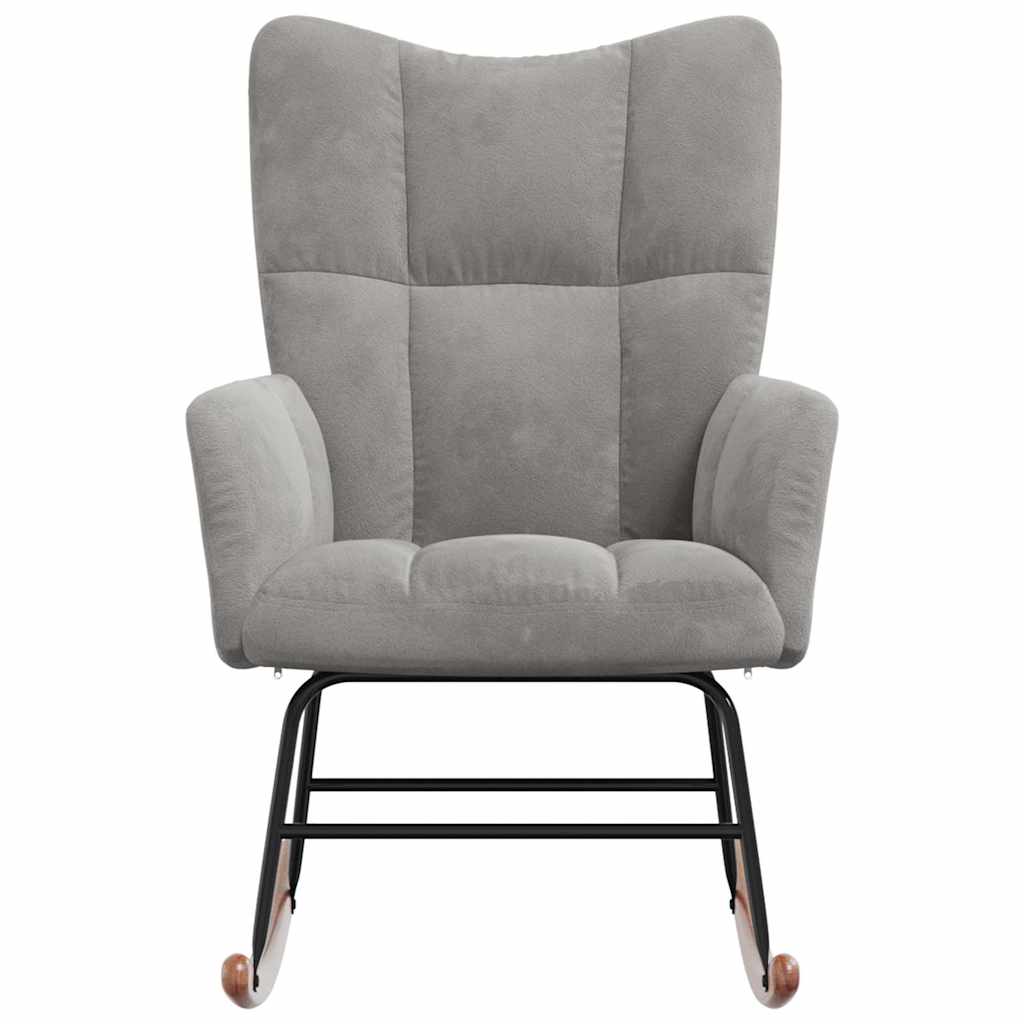 Supama kėdė, šviesiai pilkos spalvos, aksomas