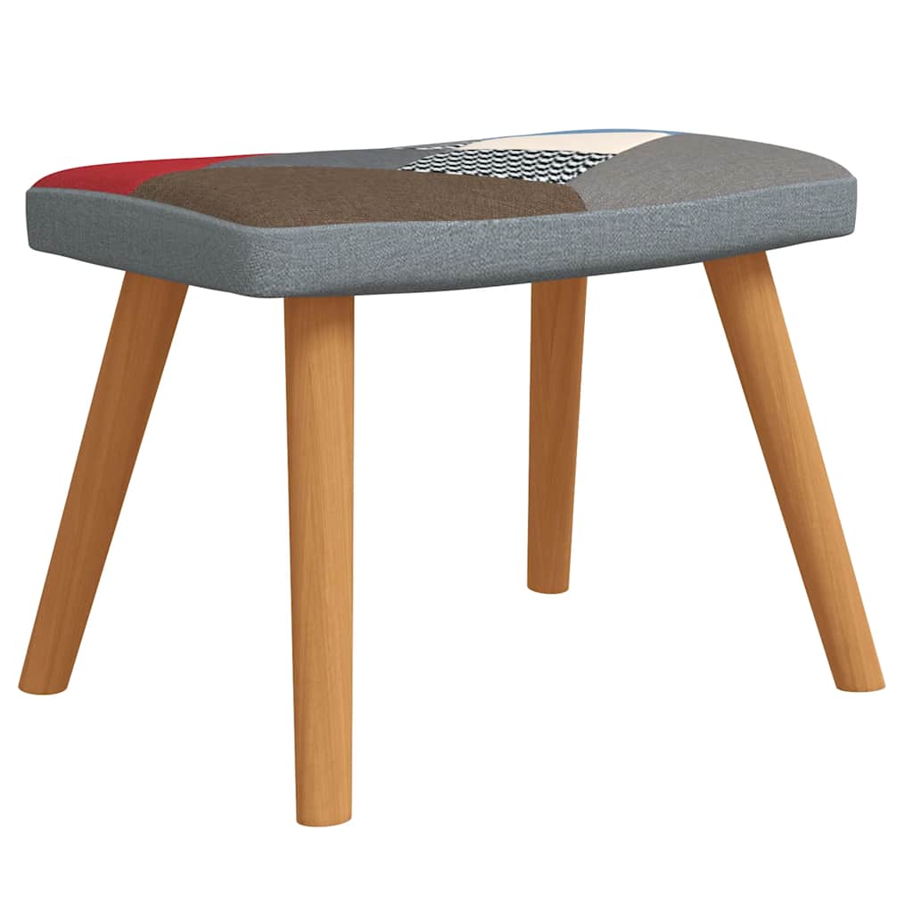 Supama kėdė su pakoja, audinys, skiautinio dizaino