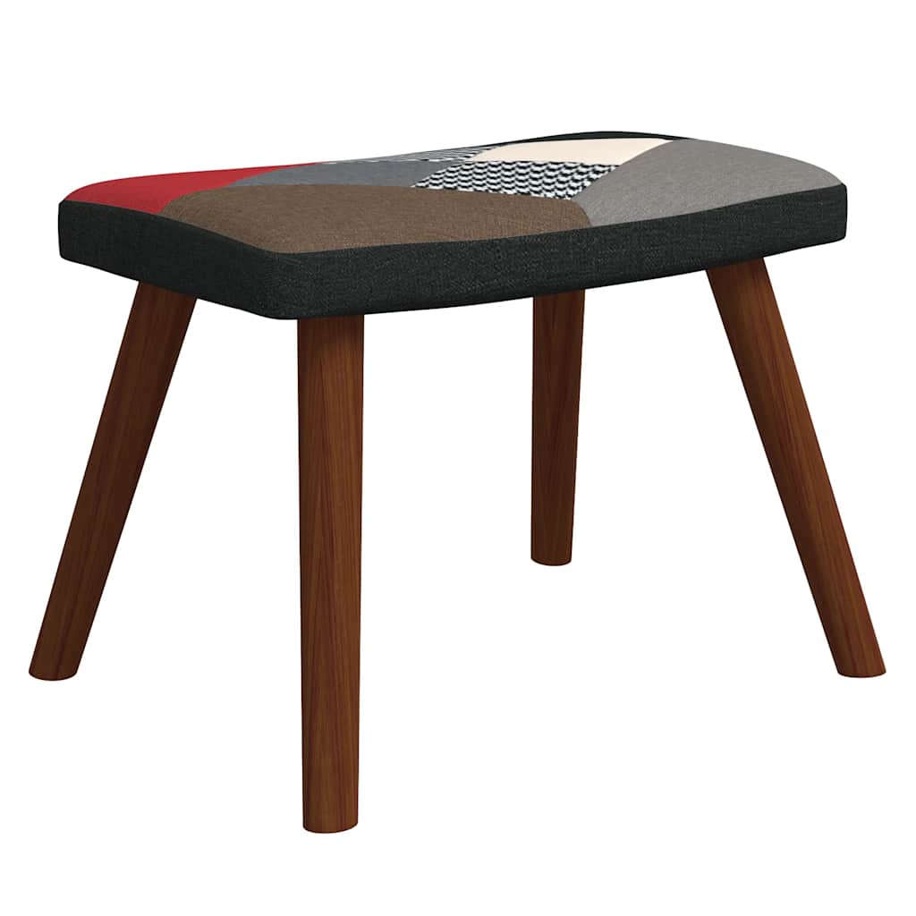 Supama kėdė su pakoja, audinys, skiautinio dizaino