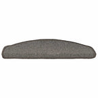 Laiptų kilimėliai, 15 vnt., pilki, 65x21x4 cm, dideli, pusapvaliai