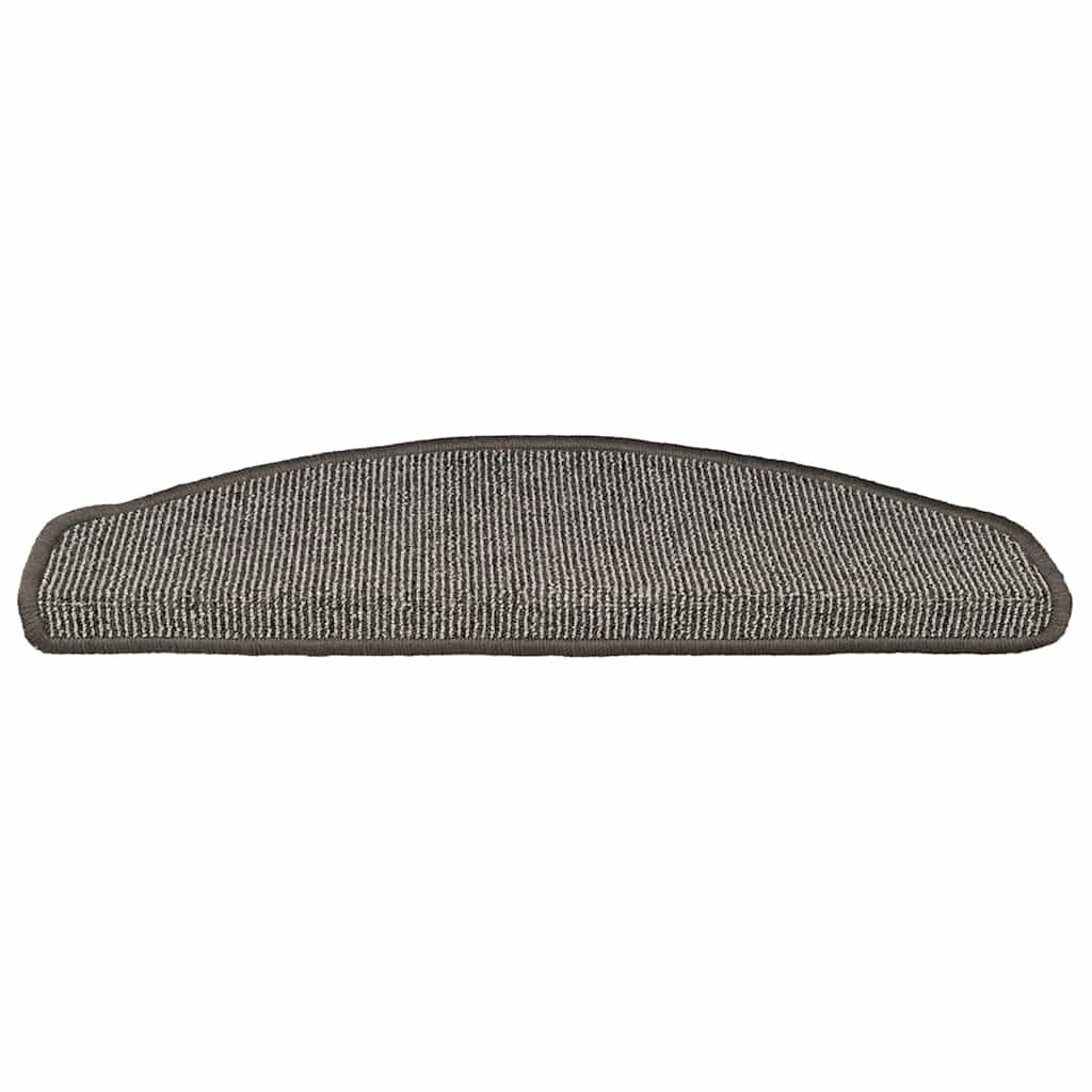 Laiptų kilimėliai, 15 vnt., pilki, 65x21x4 cm, dideli, pusapvaliai