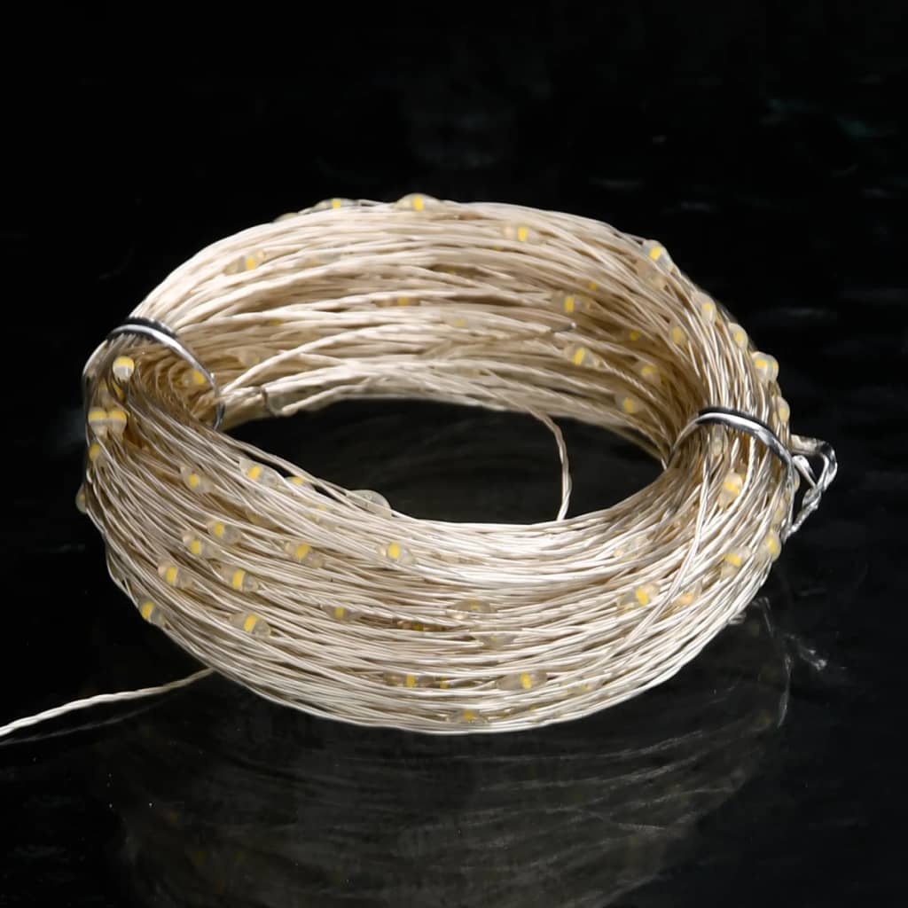 Mikro LED girlianda, 40m, 400 šiltų baltų LED, 8 funkcijos