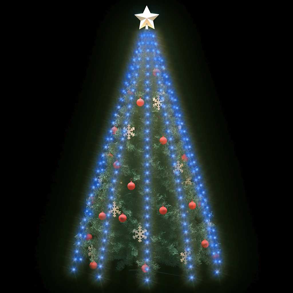 Kalėdų eglutės girlianda su 250 mėlynų LED lempučių, 250cm