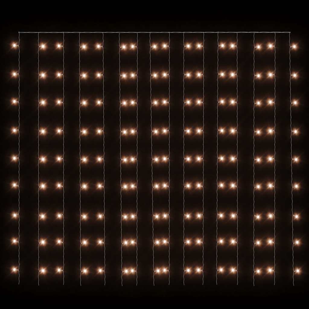 LED lempučių užuolaida, 3x3m, 300 šiltų baltų LED lempučių
