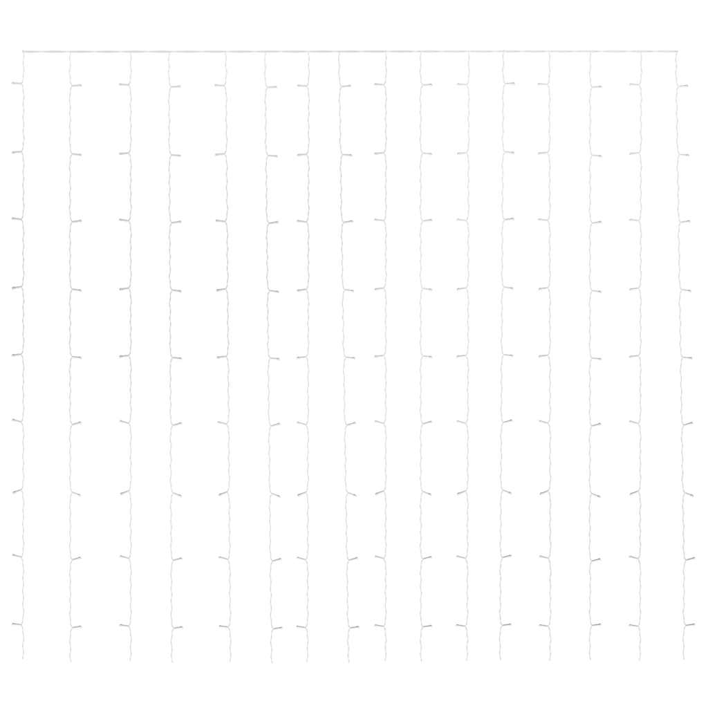 LED lempučių užuolaida, 3x3m, 300 šaltų baltų LED lempučių