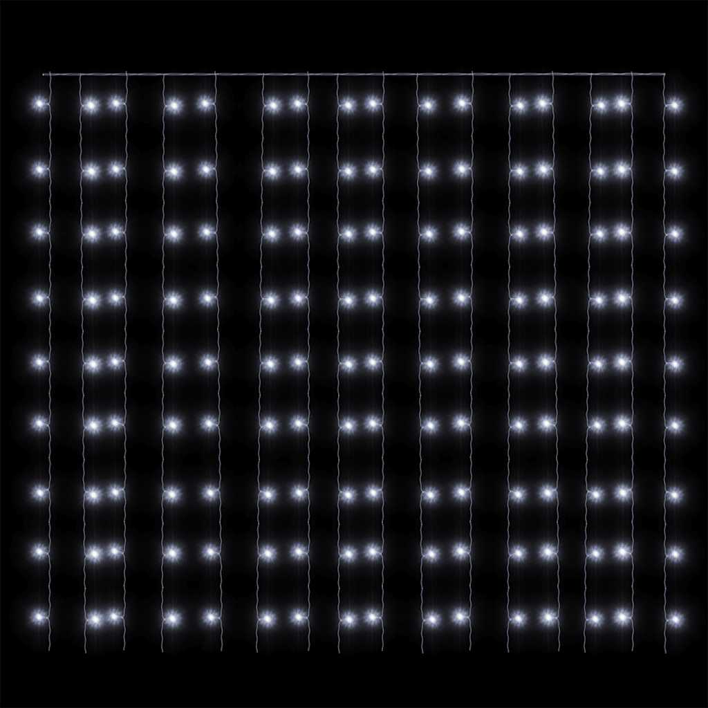 LED lempučių užuolaida, 3x3m, 300 šaltų baltų LED lempučių