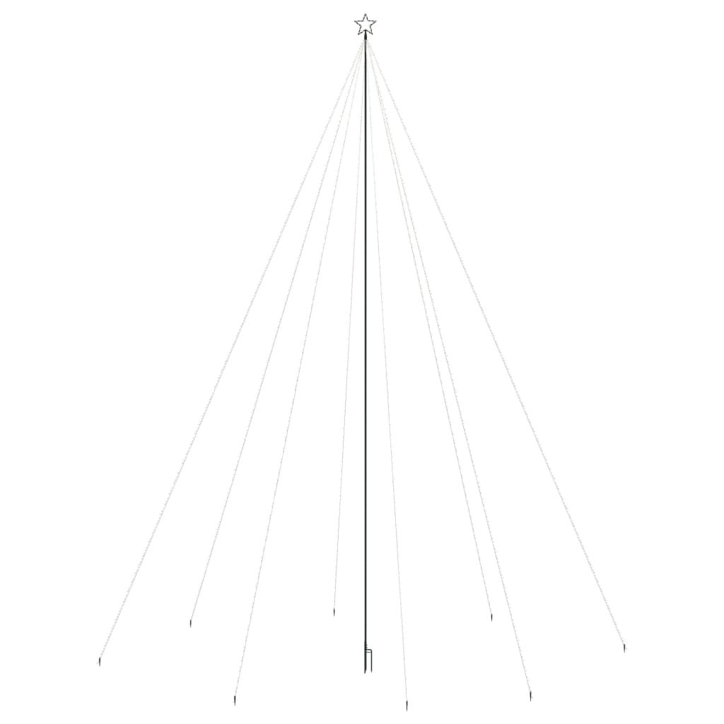 vidaXL LED Kalėdų eglutė Vidinė Lauko 1300 LED Mėlyna 8 m